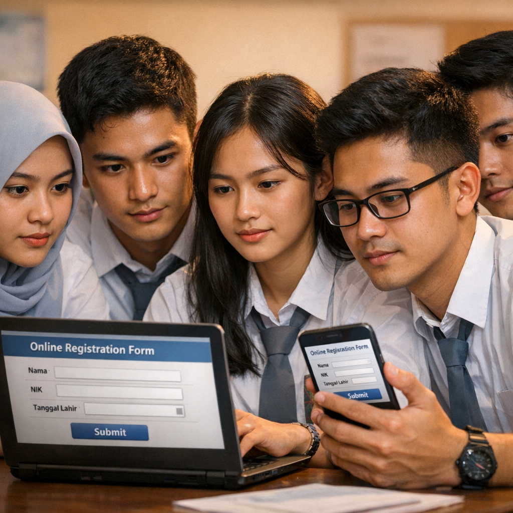 Ilustrasi pendaftaran online Sekolah Kedinasan 2026