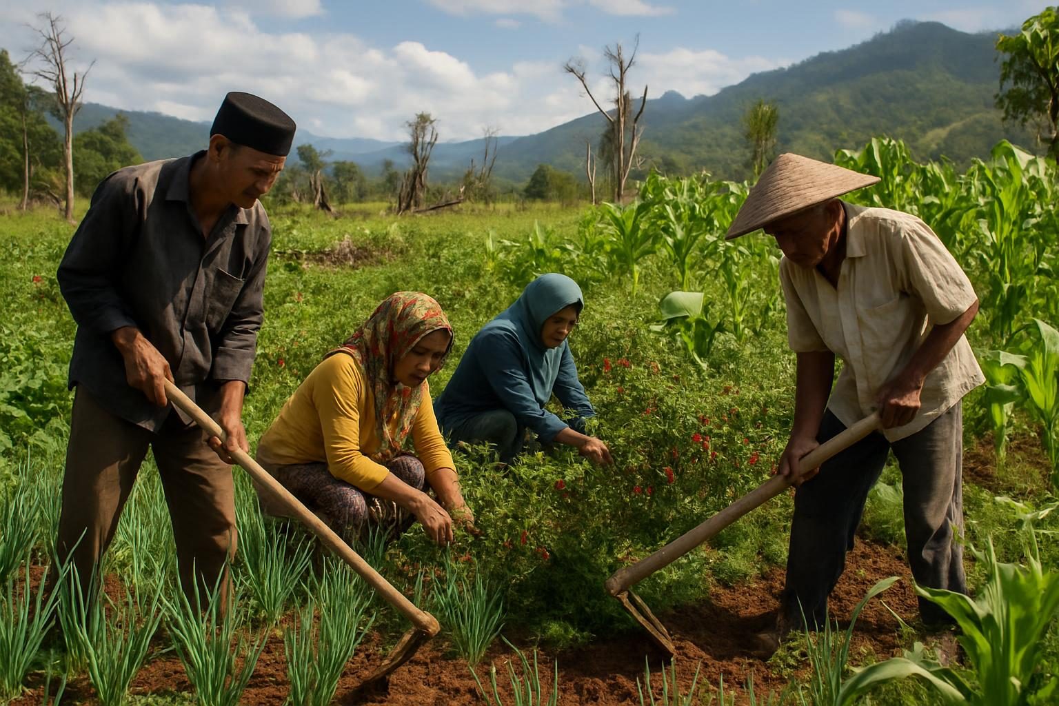 petani Aceh mengelola pemulihan lahan bekas bencana dengan tanaman hortikultura