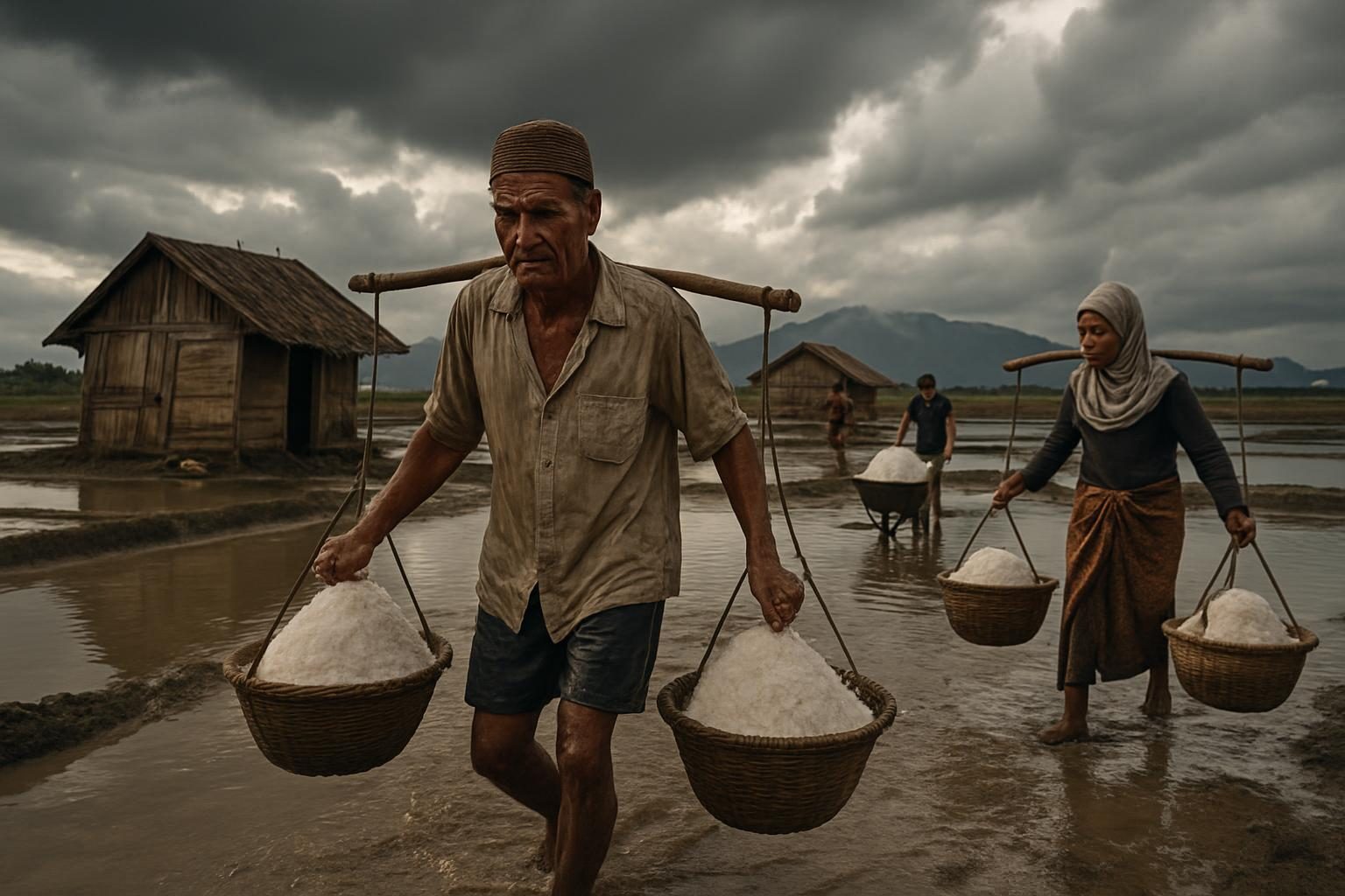 petani garam Aceh melakukan pemulihan usaha garam pasca bencana