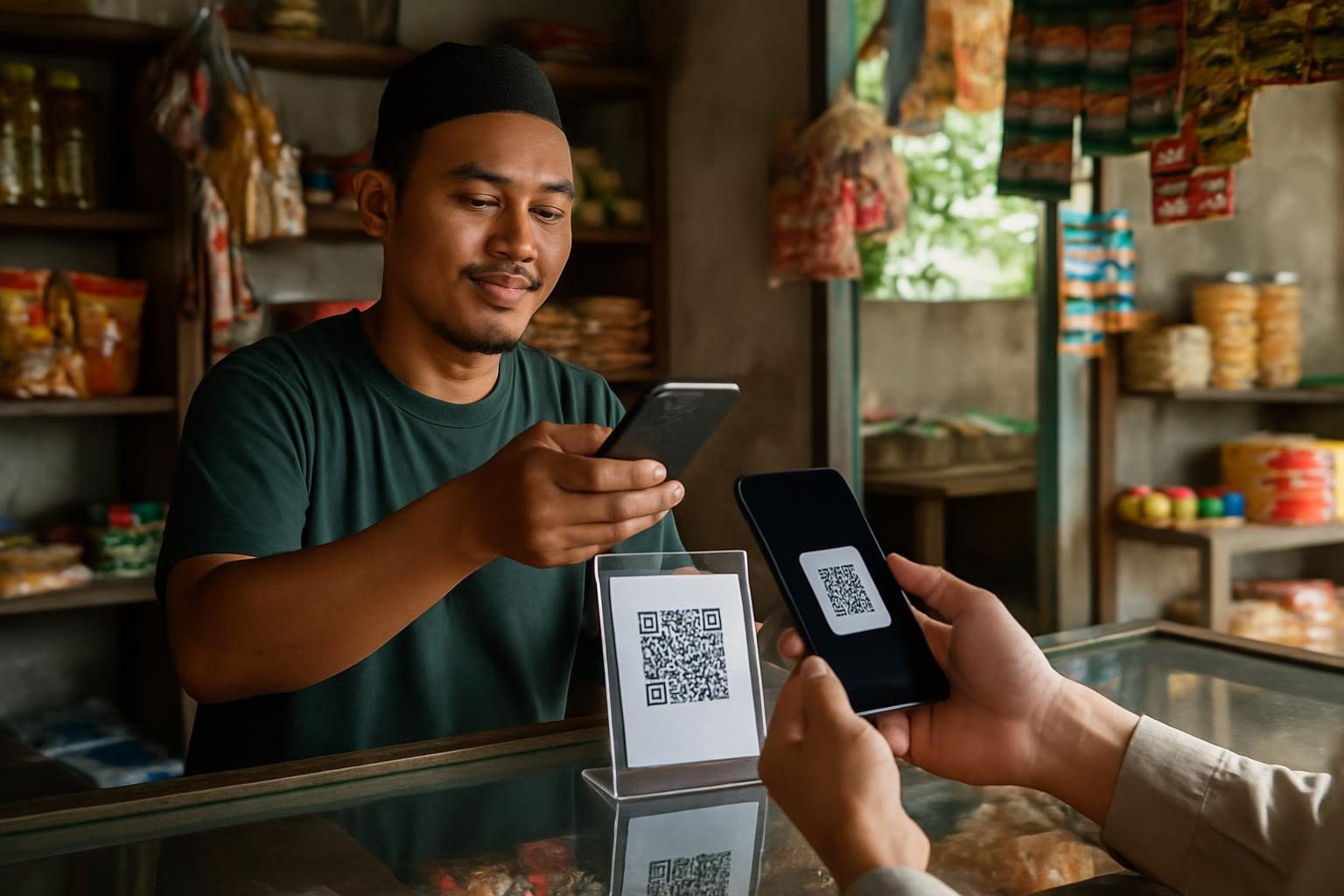 pemilik UMKM di Aceh menggunakan QRIS UMKM 0 persen untuk transaksi digital