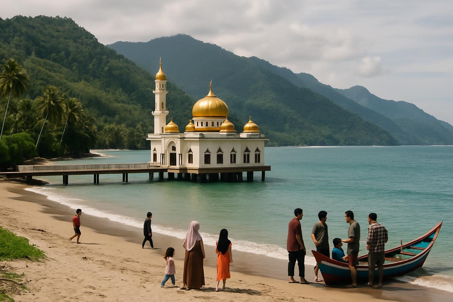 wisata religi Aceh Selatan dengan Masjid Apung dan masyarakat pesisir